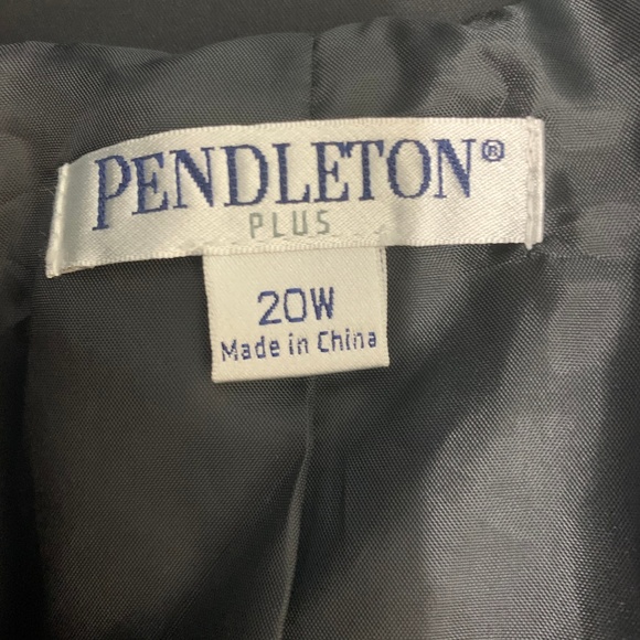 Pendleton 20W Plus Size Black Blazer Jacket Lined - Picture 4 of 4